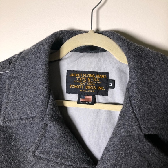 Like New Men’s Schott NYC Wool Coat - Picture 5 of 7